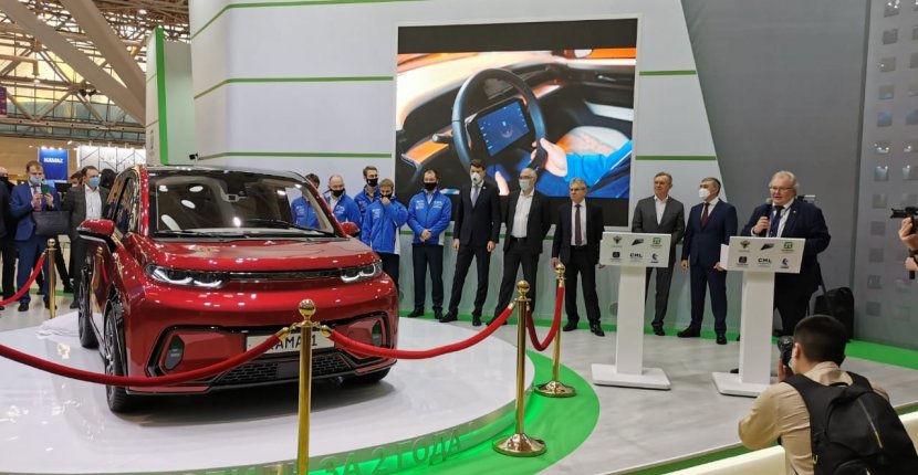 На национальной выставке представили электромобиль «Кама-1»